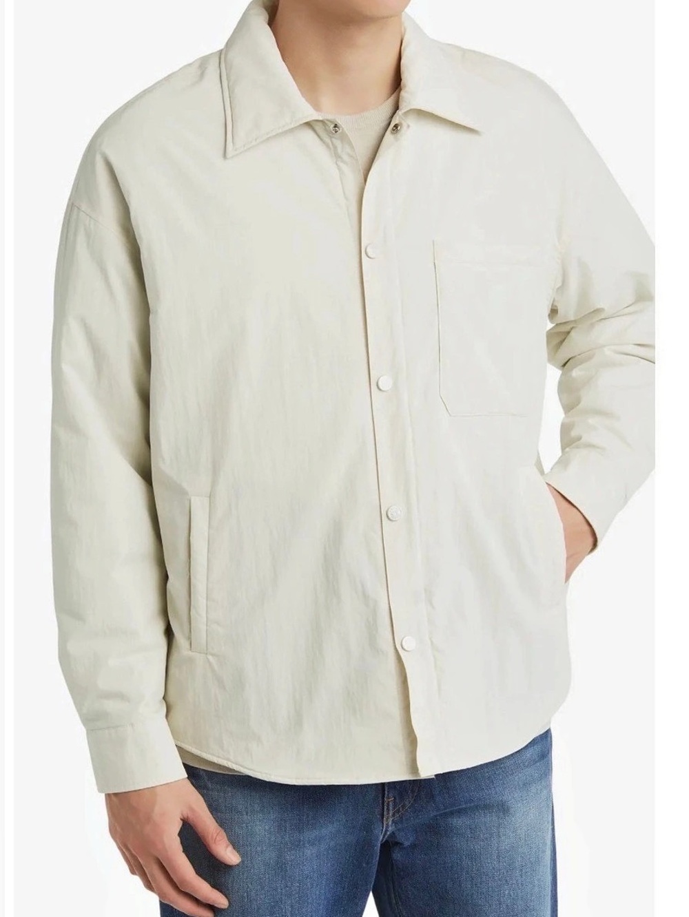 Men's Cream Shirt Jacket Like New